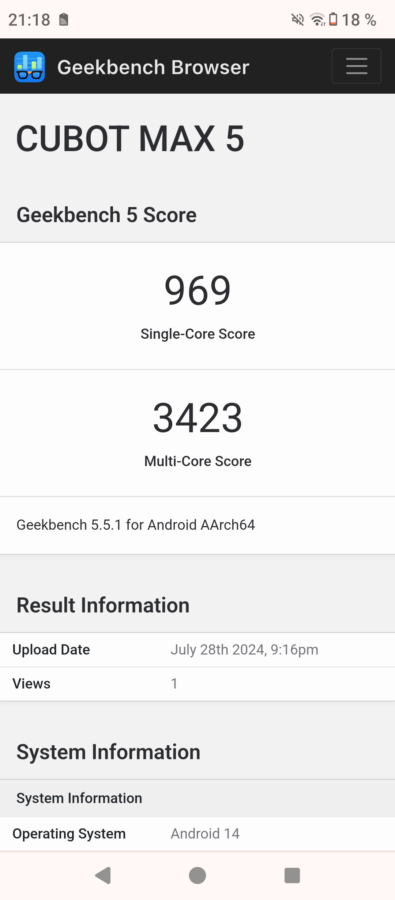 Cubot Max 5 Benchmark 3