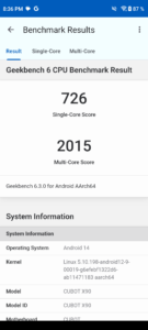 Cubot X90 geekbench 6