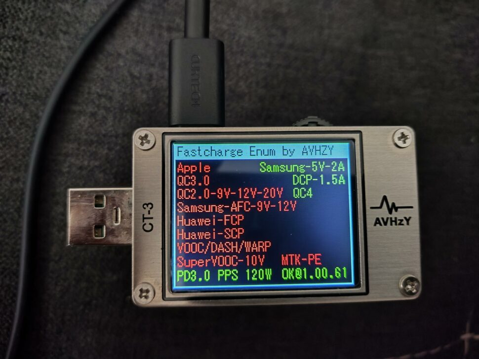 Cuktech 20 Ladestandards USB C1 Tester 2