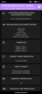 doogee blade10 pro display info