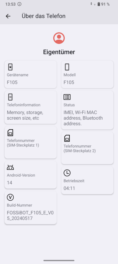 Test Fossibot F105 System