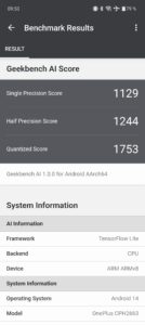 OnePlus Nord 4 Test Geekbench AI