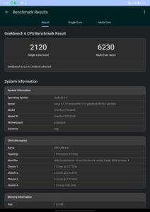 OnePlus Pad 2 Test Geekbench 1