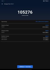OnePlus Pad 2 Test Speicher