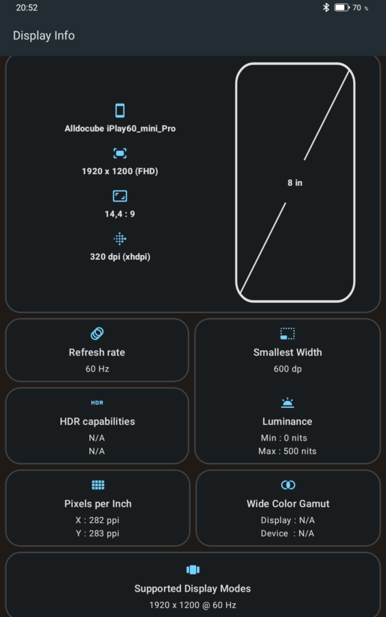 Alldocube Iplay 60 Mini Pro Display 4