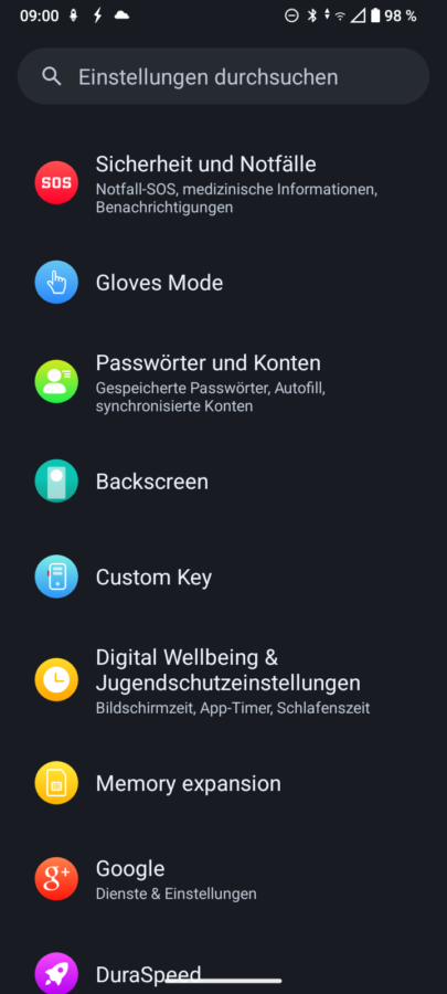 fossibot f109 android settings