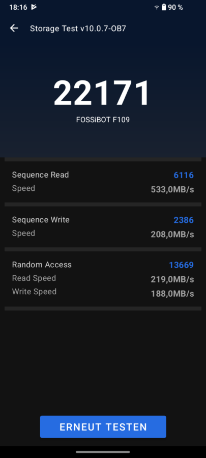 fossibot f109 antutu storage