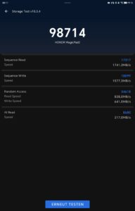 Honor MagicPad 2 Test Screenshot Speicher