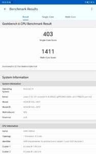 Test Honor Pad X8a Benchmark 3