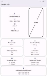 Test Honor Pad X8a Display 3