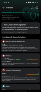 Huawei Watch D2 Test Screenshot Gesundheit 6