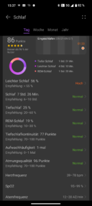 Huawei Watch D2 Test Screenshot Schlafen 1