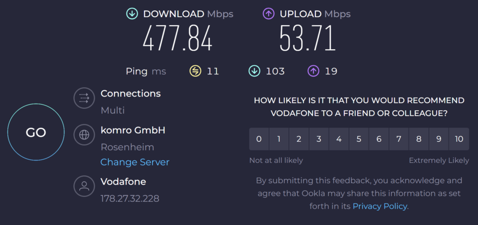 2 EWaedne 10 Meter WLAN Test