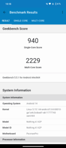 Nothing Phone 2a Plus Test Screenshot Geekbench 1