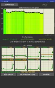 RedMagic Nova Test Screenshot CPU Stress mit Luefter