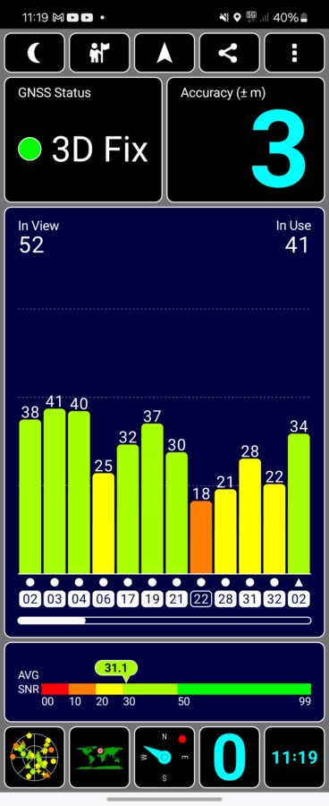 Galaxy Z Flip 6 EMpfang GPS Test 1