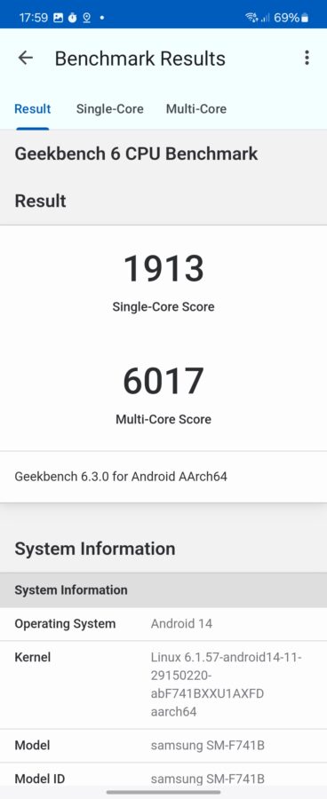 Samsung Galaxy Z Flip 6 Benchmarks 5