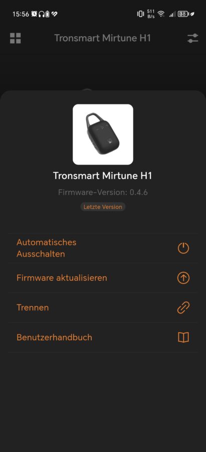 Tronsmart Mirtune H1 App 7