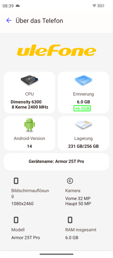 Ulefone Armor 25T Pro Android 14 6