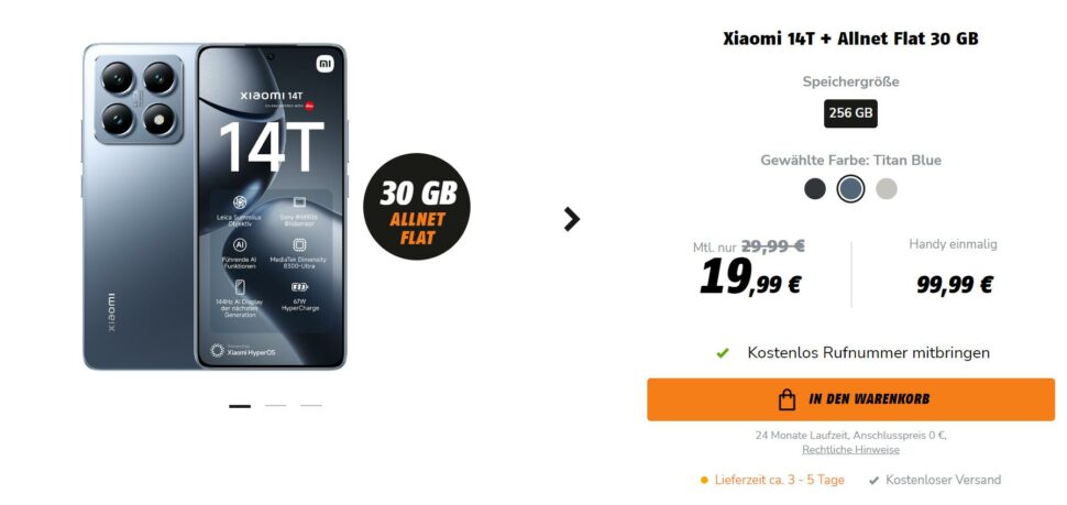 Klarmobil Xiaomi 14T 14T Pro Vertragsdeal 2