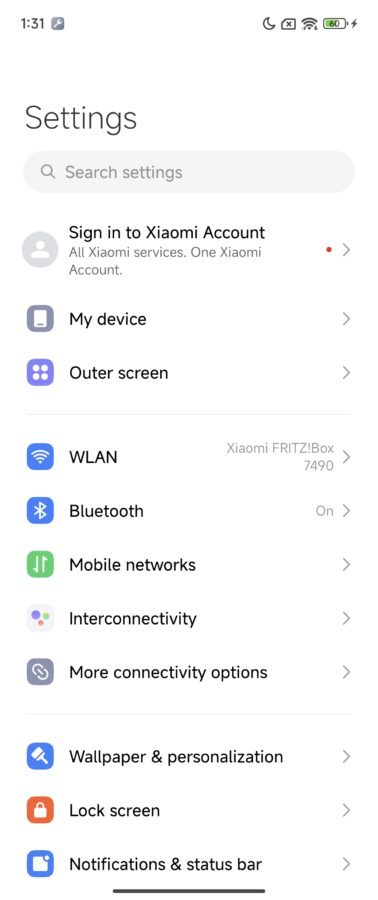 Xiaomi Mix FLip BLoatware System 4