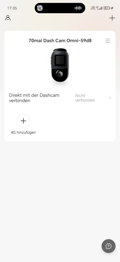 70mai Omno App und Einrichtung 5