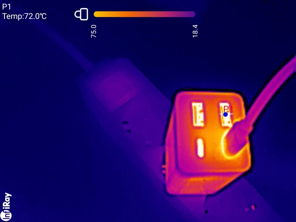 Baseus 65W GaN Ladegeraet Temperaturverhalten 1