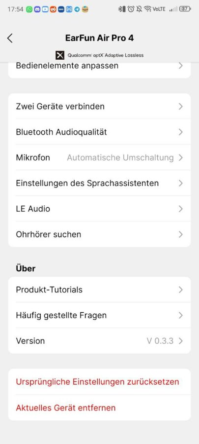 EarFun Air Pro 4 Test App 3