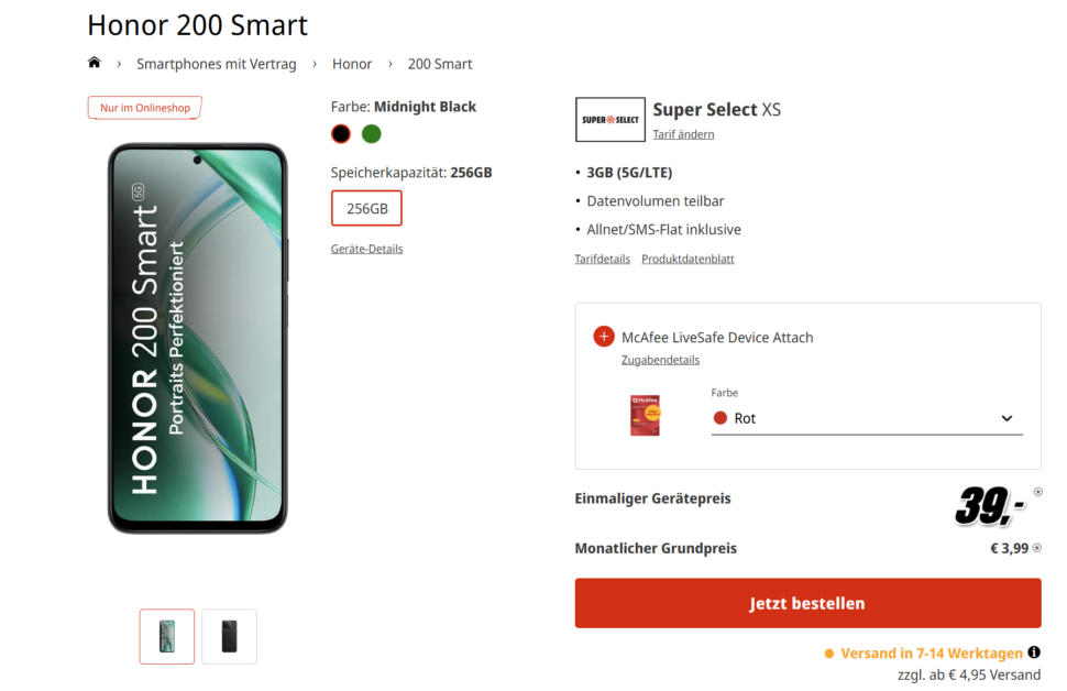 Honor 200 Smart Angebot