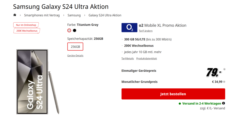 Samsung Galaxy S24 Ultra Angebot