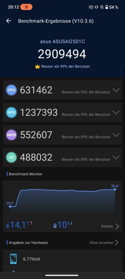 Asus ROG Phone 9 Pro AnTuTu Benchmark