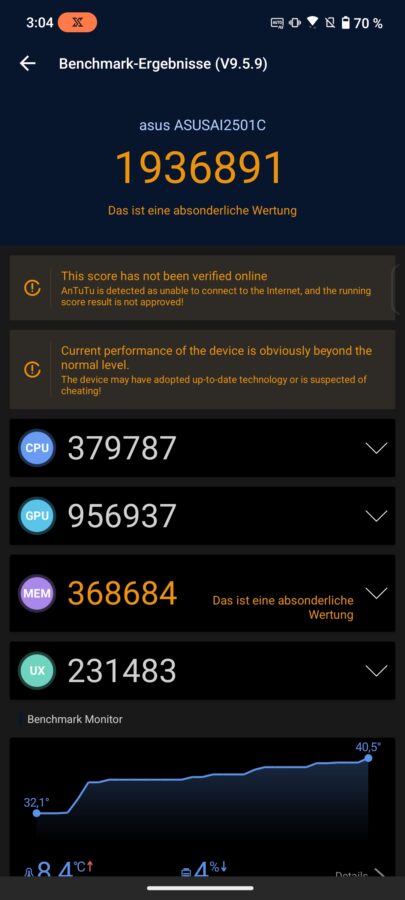 Asus ROG Phone Leistung 2