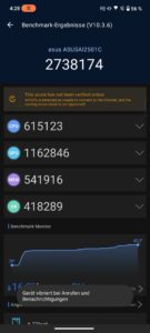 Asus ROG Phone 9 Antutu v10 XMode