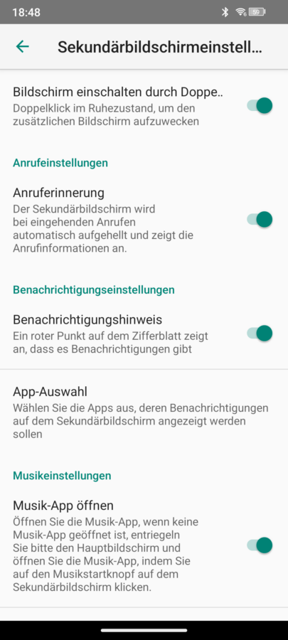 doogee s200 backscreen settings2