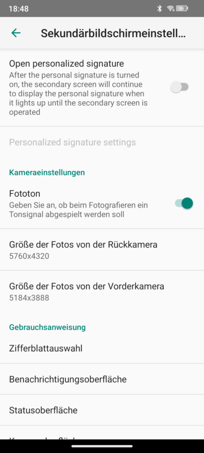 doogee s200 backscreen settings3