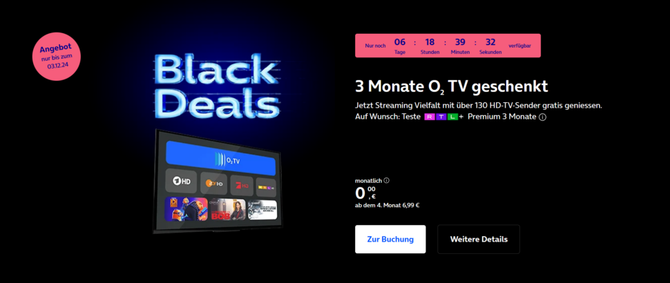 O2 TV Black Deals