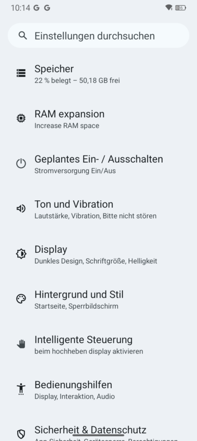 oukitel c53 android settings