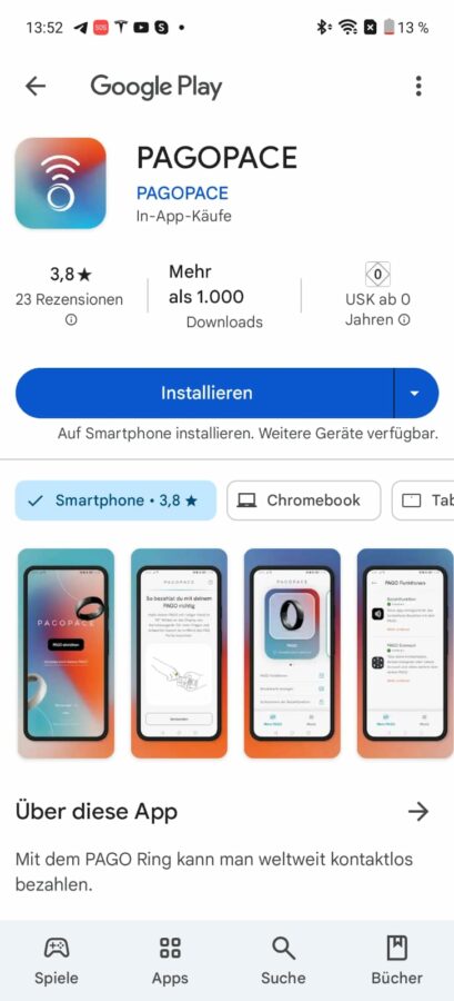 Pagopace App Einrichtung 1