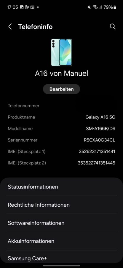 Test Samsung Galaxy A165G System 5