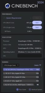 Samsung Galaxy Book 4 Edge Test Cinebench