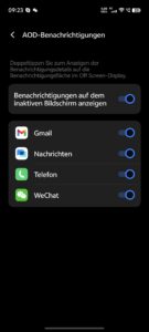 AOD Apps Anzeige