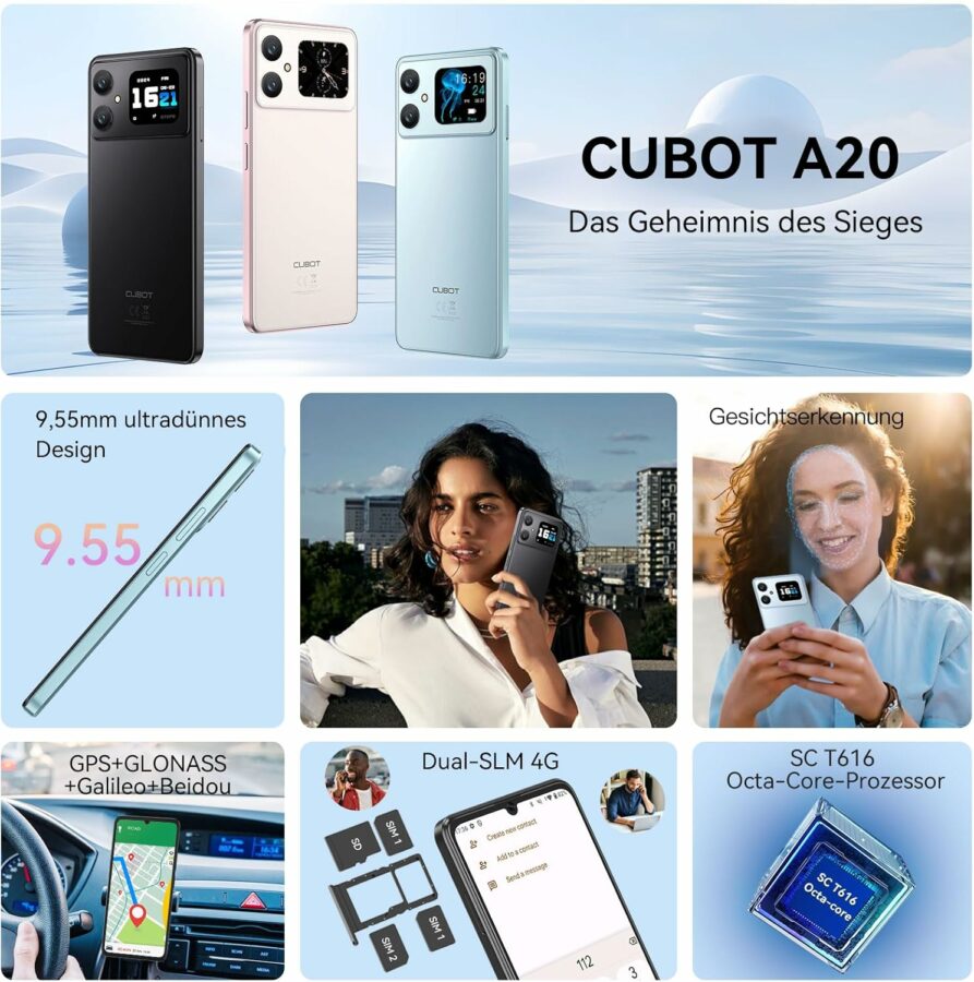 Cubot A20 mit Dual-Display