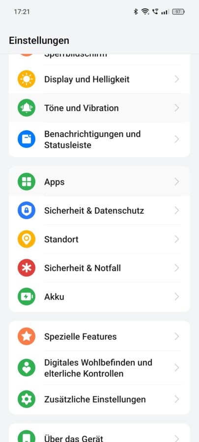 oppo reno 12f 5g android settings