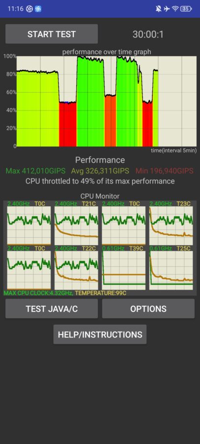 RedMagic 10 Pro Test Screenshot CPU Throtteling 1