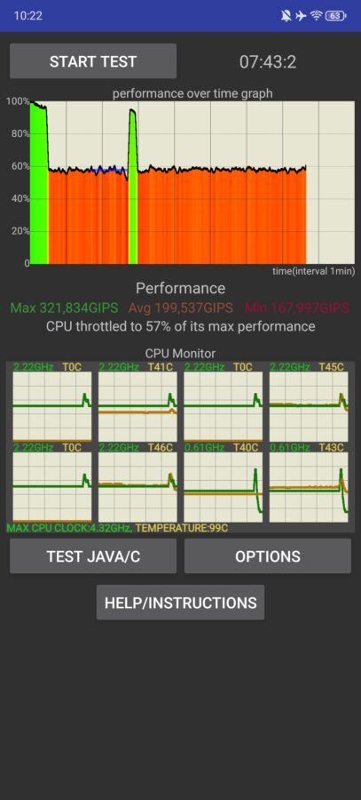 RedMagic 10 Pro Test Screenshot CPU Throtteling 2