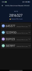 Xiaomi 15 Test Screenshot AnTuTu