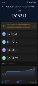 Xiaomi 15 Test Screenshot AnTuTu Balanced