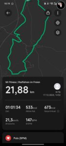 Xiaomi Smart Band 9 Pro Test Screenshot GPS Fahrrad