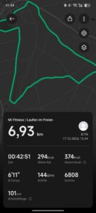 Xiaomi Smart Band 9 Pro Test Screenshot Joggen