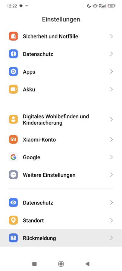 Xiaomi Bugreport erstellen 1